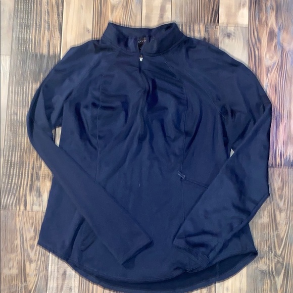 Spyder Active long sleeve Navy shirt size large 1/4 zip - Picture 1 of 4
